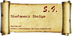 Stefanecz Ibolya névjegykártya