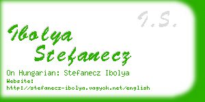 ibolya stefanecz business card